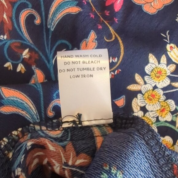 NWT I. Madeline Garden Splendor Navy Blue Floral Midi Whimsical Dress l Small - Picture 15 of 16